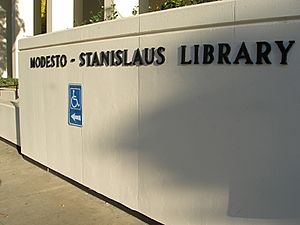 Stanislaus County Library Modesto Exterior Signage