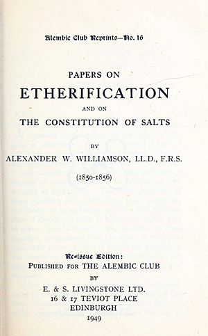 Williamson, Alexander William – Papers on etherification and on the constitution of salts, 1949 – BEIC 7863703