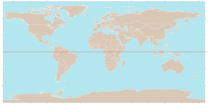 World map with equator