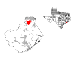 Location of Manvel, Texas