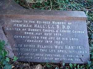 Christopher Newman Hall memorial at Abney Park