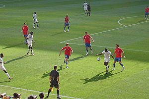 Closeup Czech Republic versus Ghana at 2006 World Cup