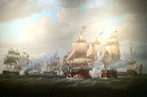 Duckworth's action off San Domingo, 6 February 1806, Nicholas Pocock