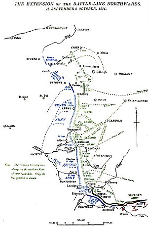 Franco-German flanking moves, 15 September - 8 October 1914