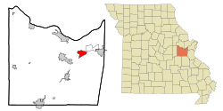 Location of Villa Ridge, Missouri