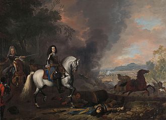Hendrik Casimir II, vorst van Nassau-Dietz, bij een veldslag Hendrik Casimir II (1657-96), vorst van Nassau-Dietz. Als aanvoerder bij een veldslag, SK-C-1226