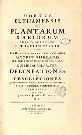Hortus Elthamensis titlepage