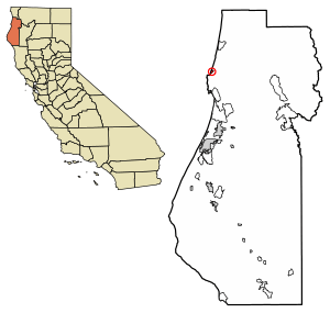 Location of Big Lagoon in Humboldt County, California.