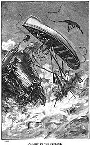Illustration by w h overend from a chapter of adventrues by g a henty waiting-for help caught in the cyclone