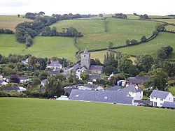 Llanfihangel y Creuddyn viewed from the north