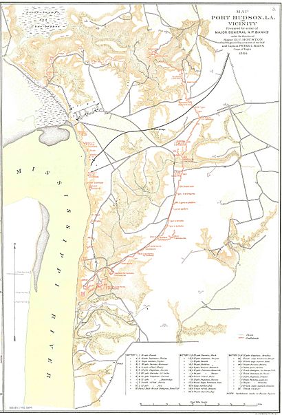 Port Hudson Map 1864