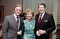 President Ronald Reagan with Kirk Douglas and Mrs. Douglas attending a private dinner