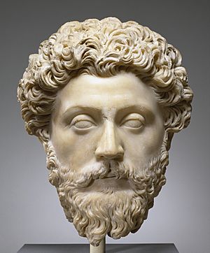 Roman - Portrait of the Emperor Marcus Aurelius - Walters 23215 (cropped)