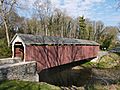 Siegrist's Mill Covered Bridge from the air-2
