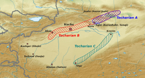 Tocharian languages.svg