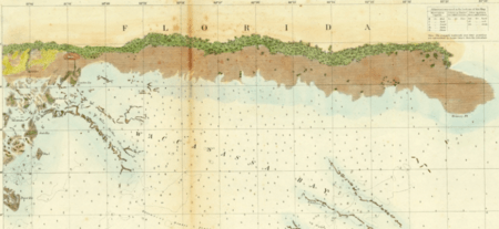 Waccasassa Bay Nautical Chart 1856