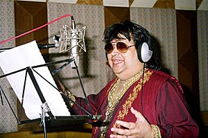 Bappi Lahiri at the recording