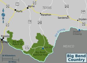 Big Bend area map