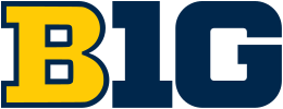Big Ten logo in Michigan colors