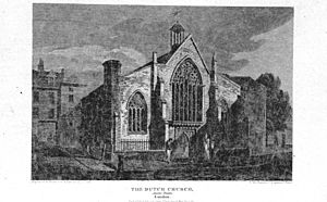 Brayley(1820) p3.023 - The Dutch Church, Austin Friars, London