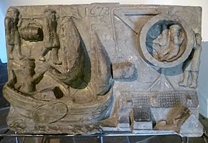 Carved stone from a 17thC Leith merchant's house