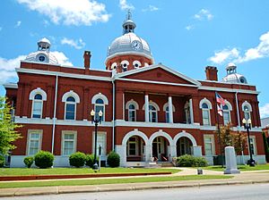 The Chambers County Courthouse Square in LaFayette.
