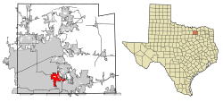 Location of Parker in Collin County, Texas