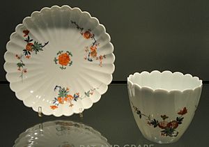 Cup and Saucer with Symbolic Plants, c. 1730, Meissen, hard-paste porcelain with overglaze enamels - Gardiner Museum, Toronto - DSC00585