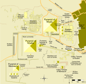 Giza pyramid complex (map)
