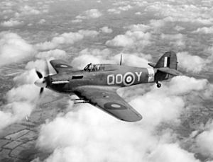 Hurricane IIC 3 Sqn RAF in flight c1942