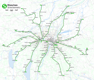 Karte der S-Bahn München