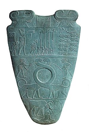 Narmer Palette serpopard side