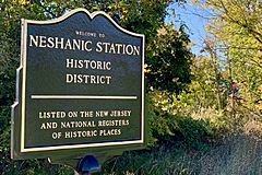 Neshanic Station, NJ - historic district sign