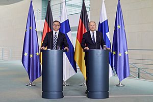 Pääministeri Petteri Orpo ja Saksan liittokansleri Olaf Scholz tapasivat Berliinissä perjantaina 14. heinäkuuta - 53052268514