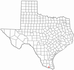 Location of Donna, Texas