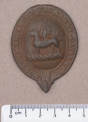 Badge or boss of the Montgomeryshire Yeomanry Cavalry (FindID 109137).jpg