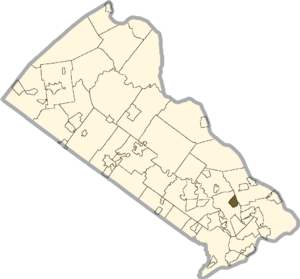 Location of Woodbourne in Bucks County