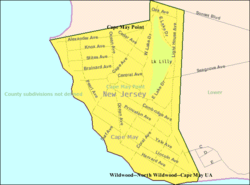 Census Bureau map of Cape May Point, New Jersey