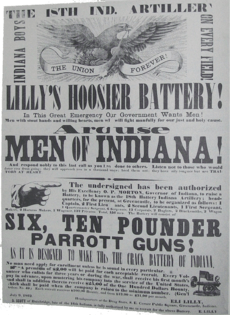 Eli Lilly Battery American Civil War recruitment poster