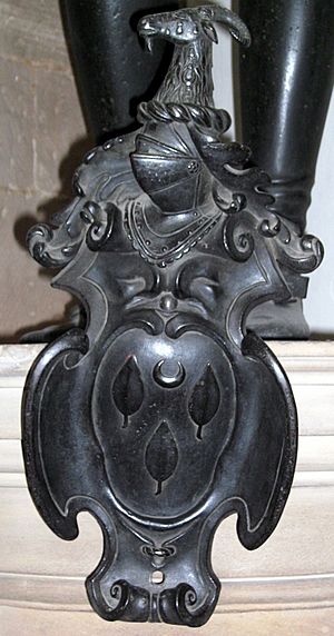 Leveson coat of arms - Wolverhampton St Peters.JPG