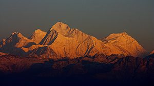 Lhotse, Everest, Makalu and Chomolonzo from Phalut, Oct 2011