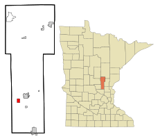 Location of Foreston, Minnesota