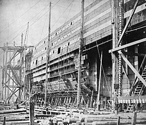 The Great Eastern under construction at Millwall (4313594000)