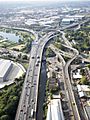 Aerial view of M6A38 Spaghetti Junction