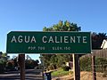 Agua Caliente city sign, facing north