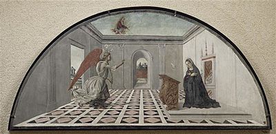 Annonciation de Bartolomeo della Gatta (ca 1500, Musée du Petit Palais, Avignon)