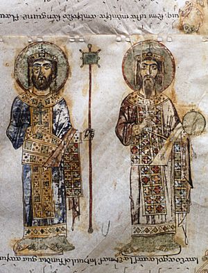 Basil II & Constantine VIII in the Exultet roll