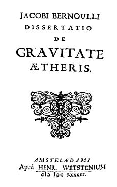 Bernoulli - De gravitate aetheris, 1683 - 1216514