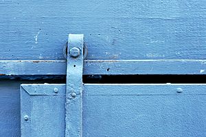 Blue Sliding Door (Closeup)