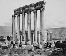 Francis Bedford (1815-94) - The Temple of the Sun and Temple of Jupiter, Baalbek, Lebanon - 4 May 1862